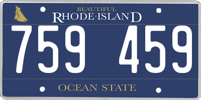 RI license plate 759459