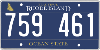 RI license plate 759461