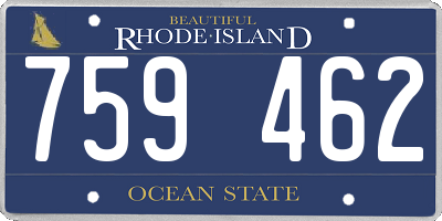 RI license plate 759462