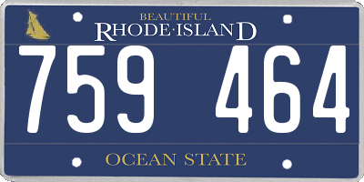 RI license plate 759464