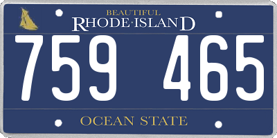 RI license plate 759465