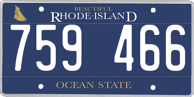 RI license plate 759466