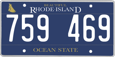 RI license plate 759469
