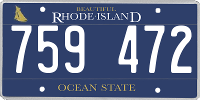 RI license plate 759472