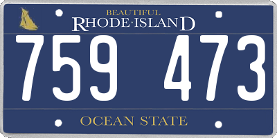 RI license plate 759473