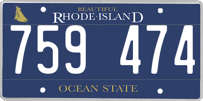 RI license plate 759474
