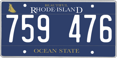 RI license plate 759476