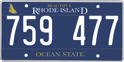 RI license plate 759477