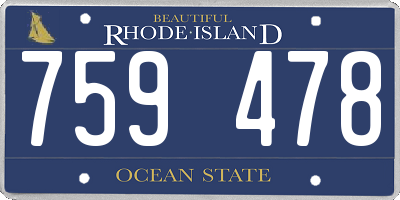 RI license plate 759478