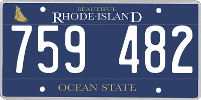 RI license plate 759482
