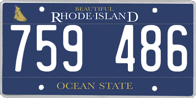 RI license plate 759486