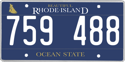RI license plate 759488