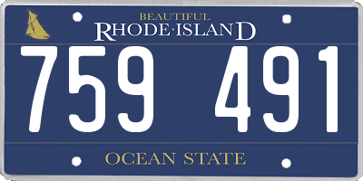 RI license plate 759491