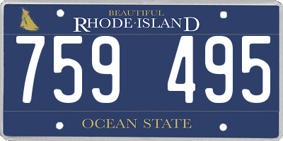 RI license plate 759495