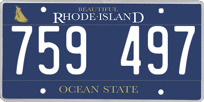 RI license plate 759497