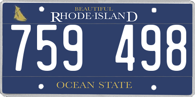 RI license plate 759498