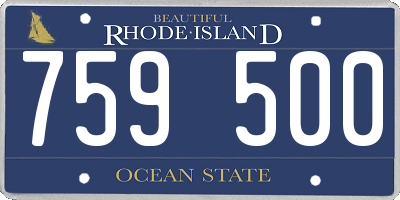 RI license plate 759500