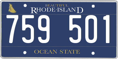 RI license plate 759501
