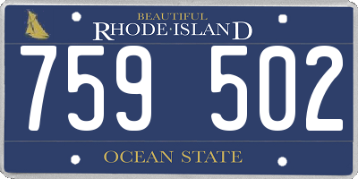 RI license plate 759502