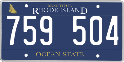 RI license plate 759504