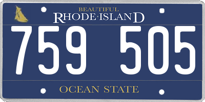 RI license plate 759505