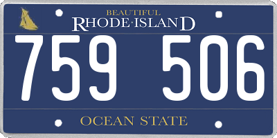 RI license plate 759506