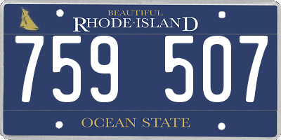 RI license plate 759507