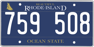 RI license plate 759508