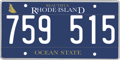 RI license plate 759515
