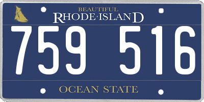 RI license plate 759516