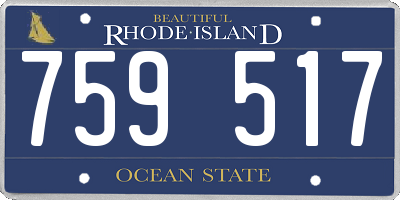 RI license plate 759517