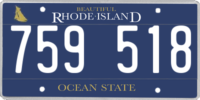 RI license plate 759518