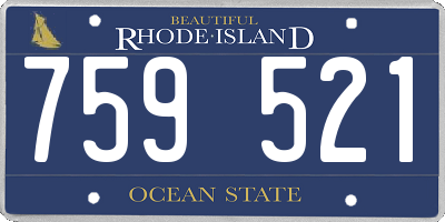 RI license plate 759521
