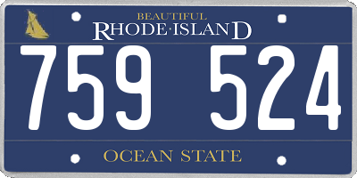 RI license plate 759524