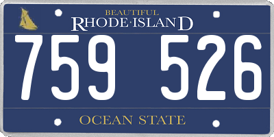 RI license plate 759526