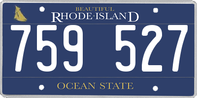RI license plate 759527