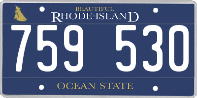 RI license plate 759530