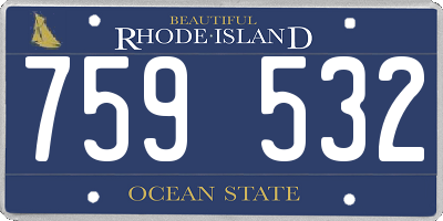 RI license plate 759532