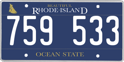 RI license plate 759533