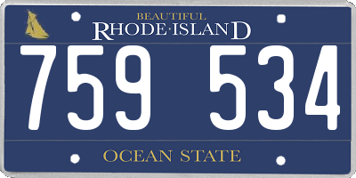 RI license plate 759534