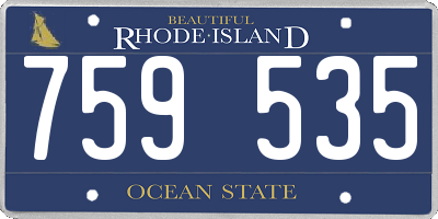 RI license plate 759535