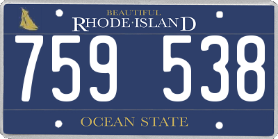 RI license plate 759538