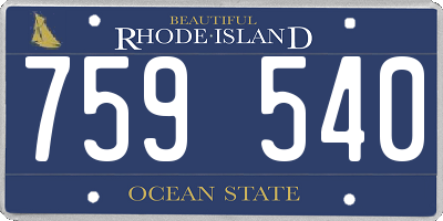 RI license plate 759540