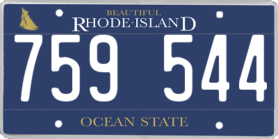 RI license plate 759544