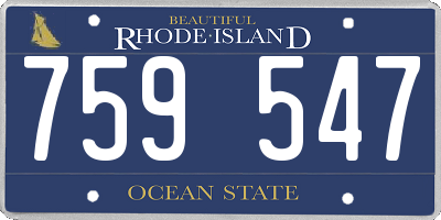 RI license plate 759547