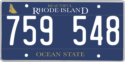 RI license plate 759548