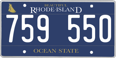 RI license plate 759550
