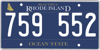 RI license plate 759552