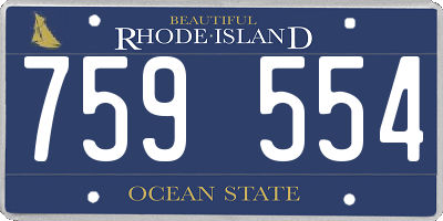 RI license plate 759554
