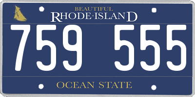 RI license plate 759555